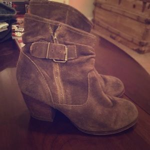 Leather Gray Booties